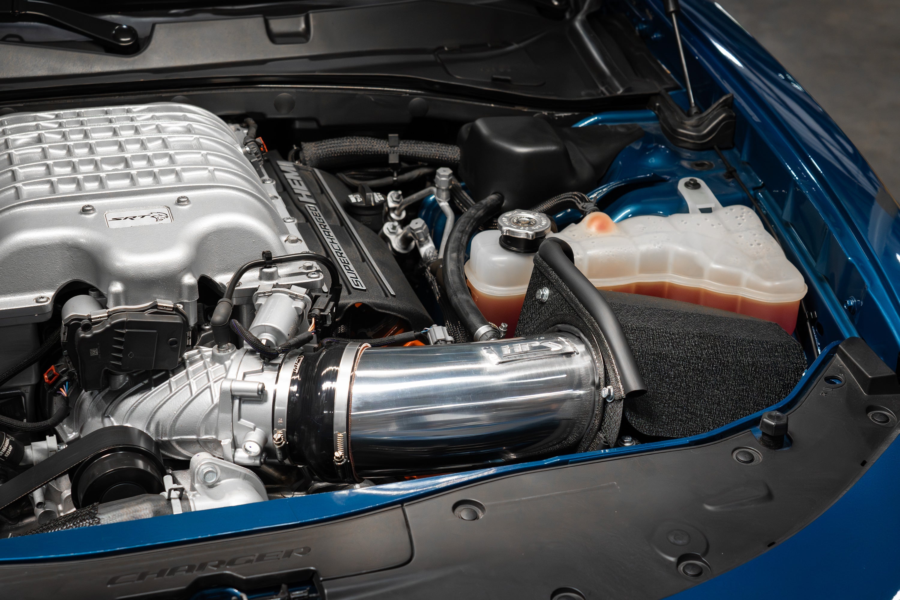 Performance Air Intake with Heat Shield, Dodge 2019-2023 Charger Hellcat 6.2L V8 Supercharged, 827-681