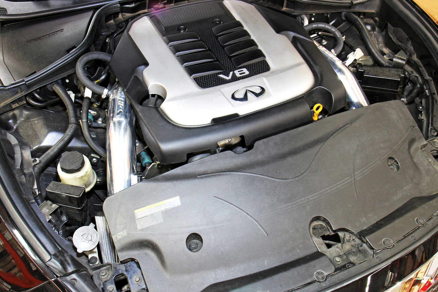 HPS Performance HPS Shortram Air Intake Kit 2011-2013 Infiniti M56 5.6L V8, Includes Heat Shield, 827-688