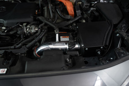 HPS Performance Air Intake Kit with Heat Shield, 2019-2025 Toyota RAV4 Hybrid 2.5L, Polished 827-768P