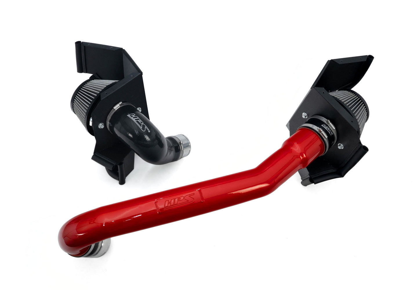 HPS Performance Air Intake Kit with Heat Shield, 2021-2025 BMW M3 G80 3.0L Turbo, Red 827-772R