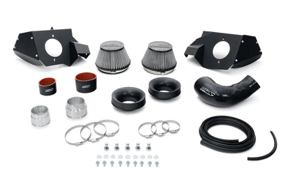 HPS Performance Air Intake Kit with Heat Shield, 2021-2025 BMW M3 G80 3.0L Turbo, Polished 827-772P