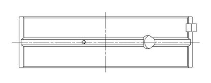 ACL Nissan KA24DE Inline 4 .025mm Oversized High Performance Main Bearing Set 5M2747H-.025 5M2747H-.025 Technical Drawing