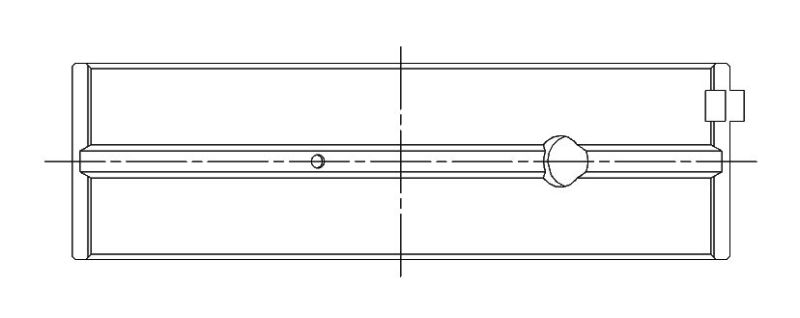 ACL Nissan KA24DE Inline 4 .025mm Oversized High Performance Main Bearing Set 5M2747H-.025 5M2747H-.025 Technical Drawing