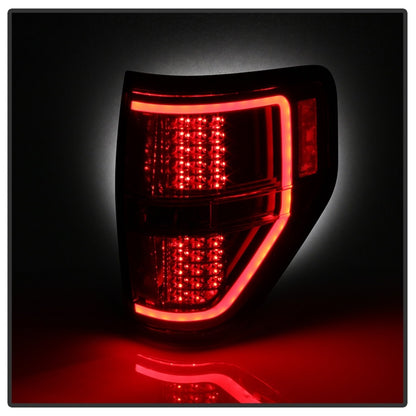 SPYDER xTune 09-14 Ford F-150 Light Bar LED Tail Lights - Red Clear (ALT-JH-FF15009-LBLED-RC) 9042201 9042201 Photo - Unmounted