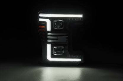 AlphaRex 17-19 Ford F-250/350/450/550  Super Duty PRO-Series Proj Headlights Black w/SeqSig & DRL 880321 880321 User 1