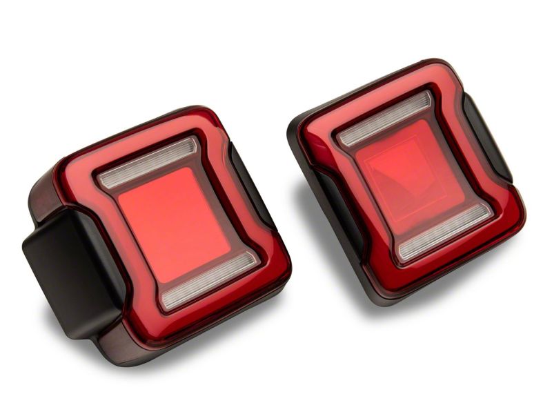 Raxiom 18-23 Jeep Wrangler JL Horizon LED Tail Lights- BlkHousing- Red Lens J133625-JL J133625-JL Photo - Close Up