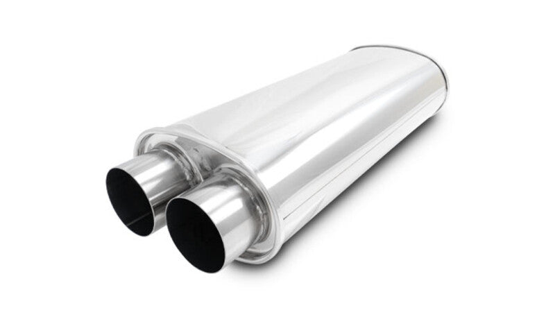 Vibrant Streetpower Oval Muffler 3.0in Dual Inlet/Outlet 18in Body Length 10539 10539 User 1
