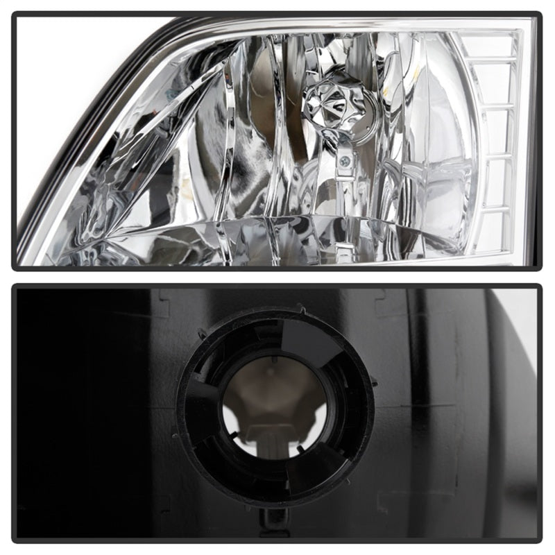 SPYDER Xtune Ford F150 97-03 Crystal Headlights w/ Clear LED Corners Chrome HD-ON-FF15097-LED-SET-C 5014191 5014191 Photo - Unmounted