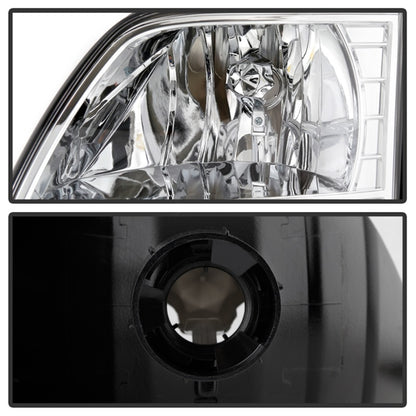 SPYDER Xtune Ford F150 97-03 Crystal Headlights w/ Clear LED Corners Chrome HD-ON-FF15097-LED-SET-C 5014191 5014191 Photo - Unmounted