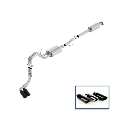 Ford Racing 15-18 F-150 5.0L Cat-Back Sport Exhaust System - Side Exit Black Chrome Tips M-5200-F1550RSBA M-5200-F1550RSBA Photo - Primary