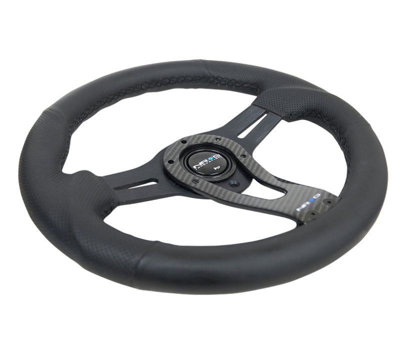 NRG Reinforced Steering Wheel- 320mm Sport Steering Wheel w/ Carbon center RST-002RCF Photo - Primary