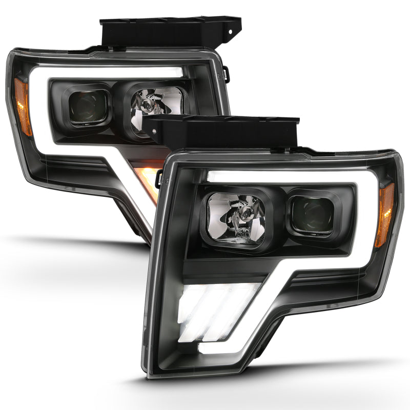 ANZO 2009-2013 Ford F-150 Projector Light Bar G4 Switchback H.L.Black Amber 111469 111469 Photo - Primary