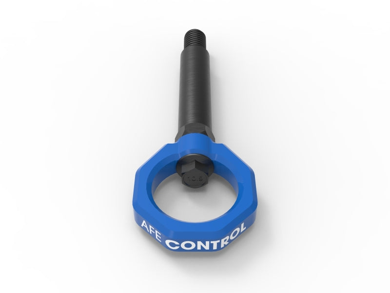 aFe Control Rear Tow Hook Blue BMW F-Chassis 2/3/4/M 450-502002-L 450-502002-L Photo - Unmounted
