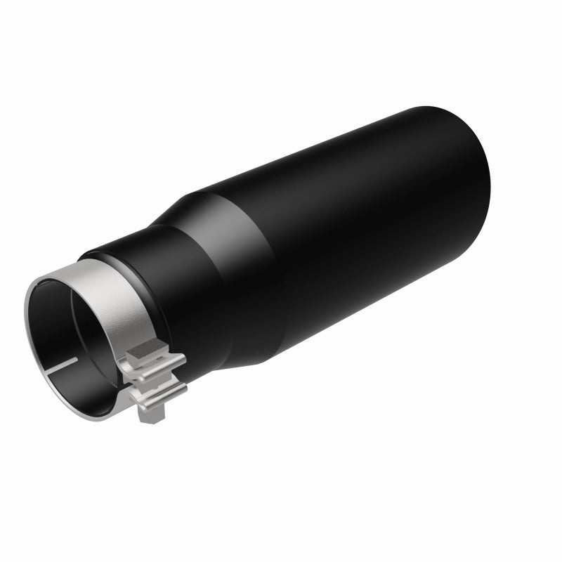 Magnaflow Tip Stainless Black Coated Single Wall Round Single Outlet 5in Dia 3.5in Inlet 14.5in L 35237 35237 360 Degree Image Set