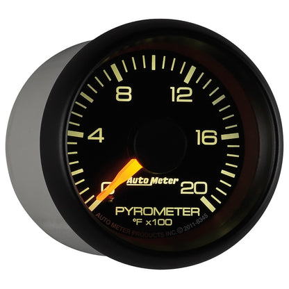 Autometer Gauge, Pyrometer (EGT), 2 1/16", 2000 Deg. F, Stepper Motor, GM Factor 8345 User 6