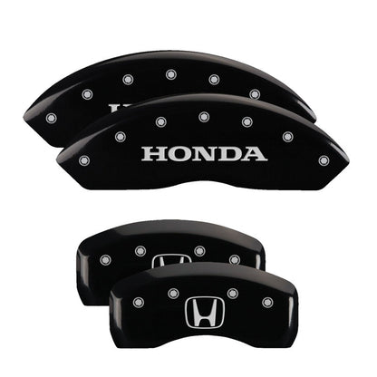 MGP Caliper Covers (set of 4), Engraved Front Honda Engraved Rear H Logo 20216SHOHBK Photo - Primary