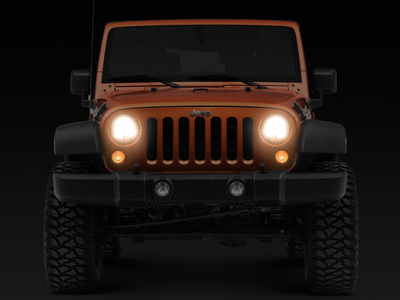 Raxiom 07-18 Jeep Wrangler JK LED Halo Headlights- Chrome Housing (Clear Lens) J121871 J121871 Photo - Close Up
