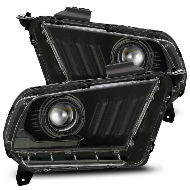AlphaRex 10-12 Ford Mustang PRO-Series Projector Headlights Plank Style Black w/Top/Bottom DRL 880112 880112 Photo - Primary