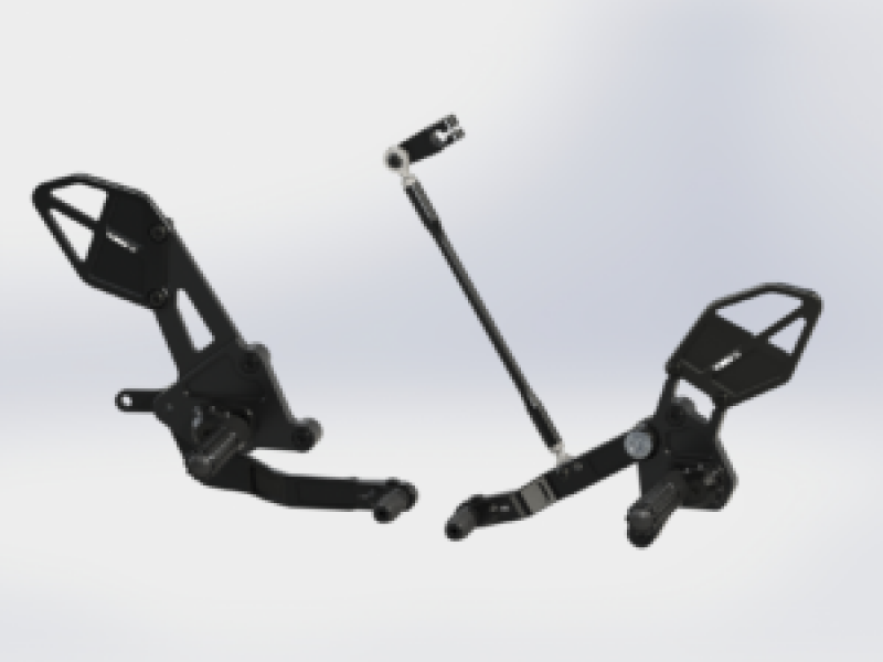 Vortex Racing 15-17 Yamaha FZ-07,18-24 Yamaha MT-07 Rear Set- Black RS651K RS651K Photo - Primary