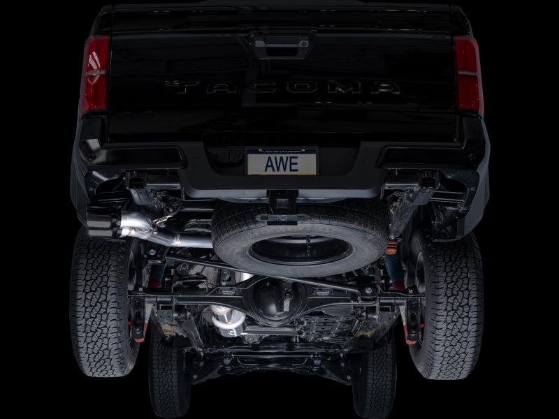 AWE Tuning AWE Exhaust for 4th Gen Toyota Tacoma Dual Diamond Black Tips 3015-33254 3015-33254 Photo - Mounted