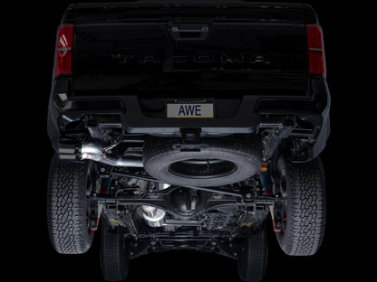 AWE Tuning AWE Exhaust for 4th Gen Toyota Tacoma Dual Diamond Black Tips 3015-33254 3015-33254 Photo - Mounted
