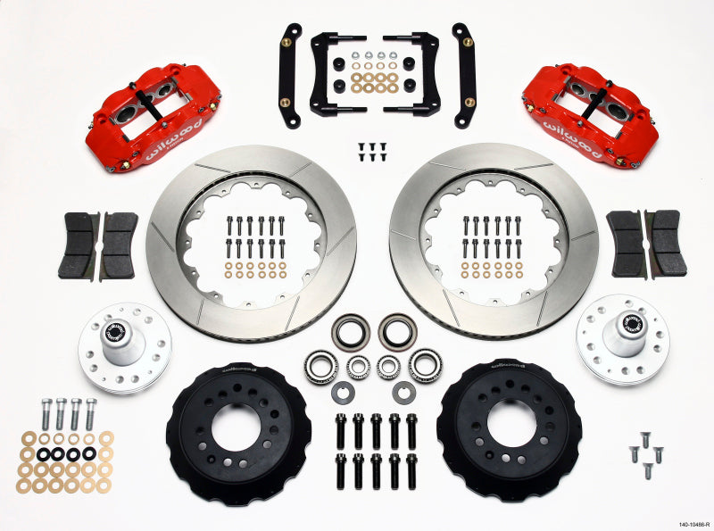 Wilwood Narrow Superlite 6R Front Hub Kit 14.00in Red 70-78 Camaro 140-10486-R 140-10486-R Photo - Primary