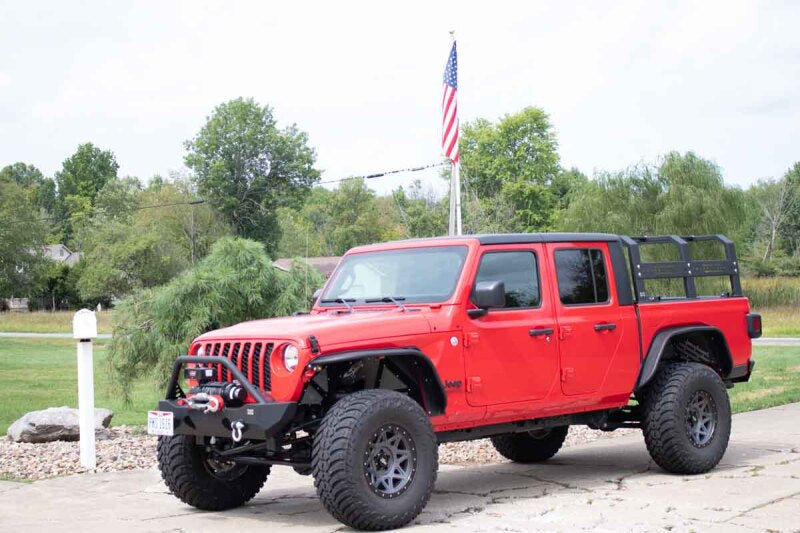 Fishbone Offroad 20+ Jeep Gladiator Bed Rack Full Tackle Rack - Black Powdercoat FB21219 FB21219 Photo - lifestyle view