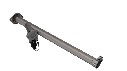 QTP 15-18 Ford F-150 CC/EC Standard Bed 2.5in 304SS Aggressor Cutout Mid Pipe 540015 540015 Photo - Primary