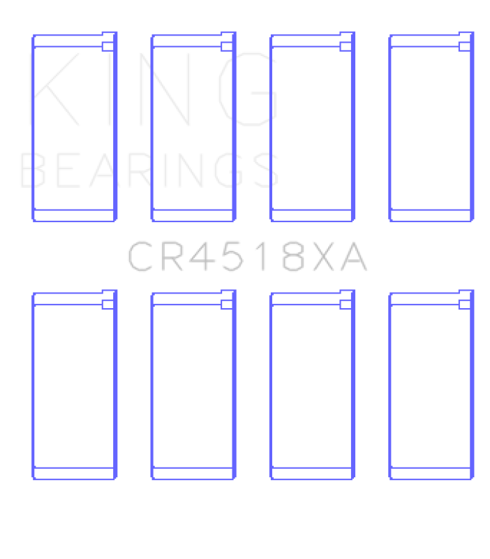 King Engine Bearings Hyundai/Kia D4Cb (Size +0.25mm) Connecting Rod Bearing Set CR4518XA0.25 CR4518XA0.25 Photo - Primary