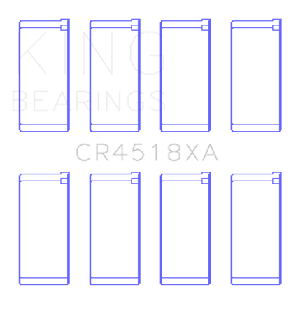 King Engine Bearings Hyundai/Kia D4Cb (Size +0.25mm) Connecting Rod Bearing Set CR4518XA0.25 CR4518XA0.25 Photo - Primary