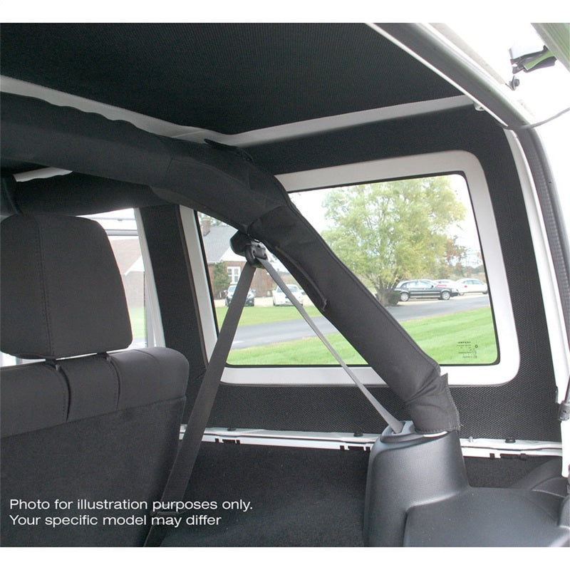 DEI 2018-Up Jeep Wrangler JL 4-Door Rear Side Window Trim Kit 4-pc - Gray 50174 50174 Photo - Mounted