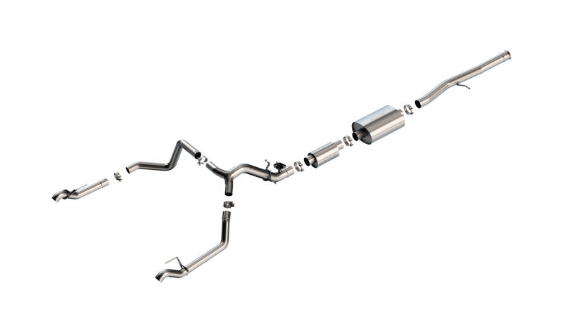 Borla 2024 Chevy Silverado 1500 6.2L V8 S-Type Catback Exhaust w/ Simulator (Use Fact. Fascia Tips) 140993 140993 Photo - Primary
