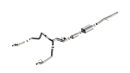 Borla 2024 Chevy Silverado 1500 6.2L V8 S-Type Catback Exhaust w/ Simulator (Use Fact. Fascia Tips) 140993 140993 Photo - Primary
