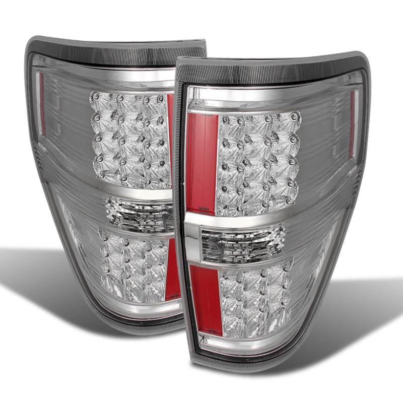SPYDER Xtune Ford F150 09-14 LED Tail Lights Chrome ALT-JH-FF15009-LED-C 9025631 9025631 Photo - Primary