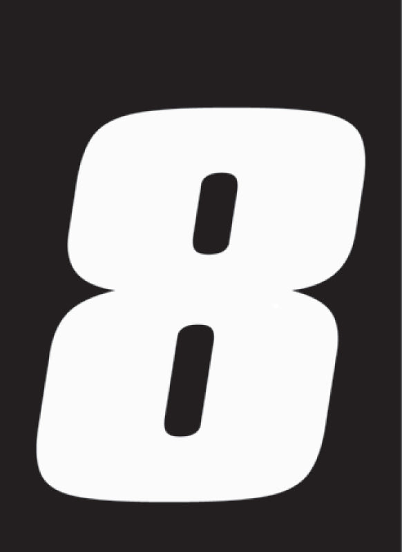 Hardline Dirt Digits 3pk 4 in. - High Gloss Number 8 - White DD43W-8 DD43W-8 Photo - Primary