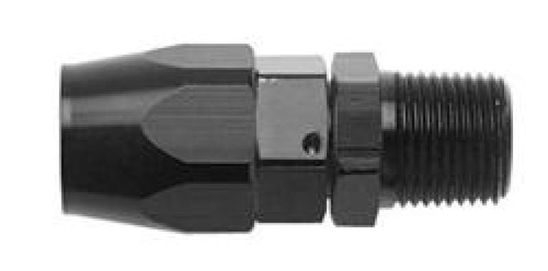 Fragola -8AN Straight Hose End x 1/4 NPT - Black 190107-BL 190107-BL Photo - Primary