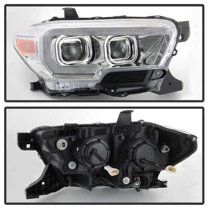 SPYDER xTune Toyota Tacoma 16-18 DRL Light Bar Projector Headlights - Chrome PRO-JH-TTA16-LBDRL-C 9039263 9039263 Photo - Unmounted