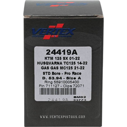 Vertex Pistons Vertex Piston 01-16 KTM 125 EXC 125cc Forged Pro Race Piston Kit 24419A 24419A Photo - Primary