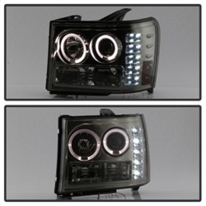 Spyder GMC Sierra 1500/2500/3500 07-13 Projector Headlights LED Halo- LED Smoke PRO-YD-GS07-HL-SM 5010629 5010629 Photo - Unmounted