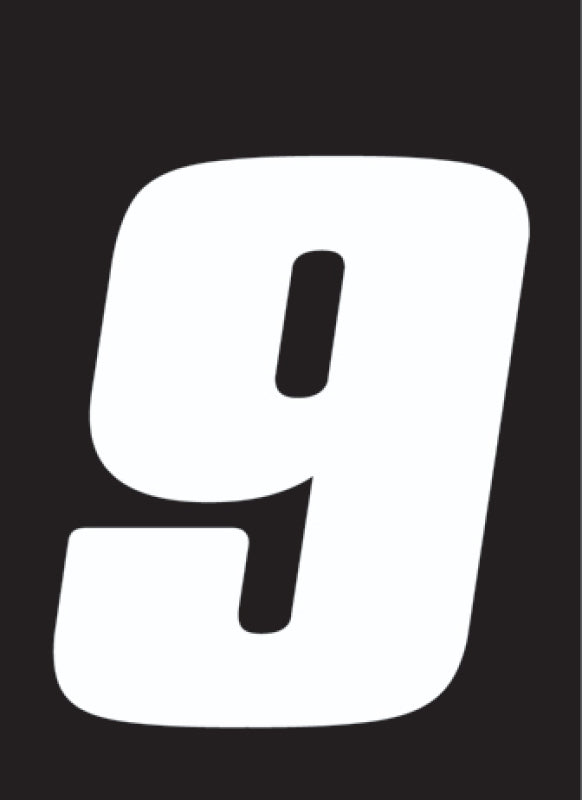 Hardline Dirt Digits 3pk 4 in. - High Gloss Number 9 - White DD43W-9 DD43W-9 Photo - Primary