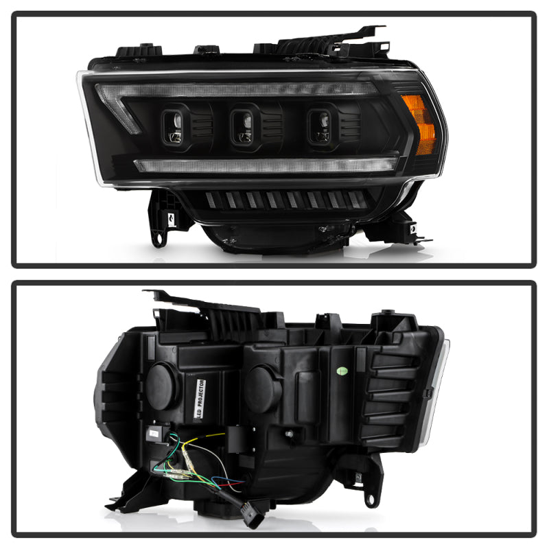 SPYDER 19-22 Dodge Ram 2500/3500 (Halogen Model Only) Proj. Headlights (PRO-YD-DR19HDHALAP-SEQ-BK) 5088604 5088604 User 1
