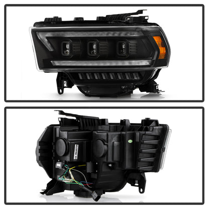 SPYDER 19-22 Dodge Ram 2500/3500 (Halogen Model Only) Proj. Headlights (PRO-YD-DR19HDHALAP-SEQ-BK) 5088604 5088604 User 1