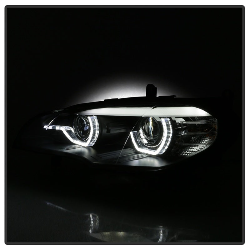 Spyder 07-10 BMW X5 E70 (HID Models Only) Projector Headlights - Black PRO-YD-BMWE7007-AFSHID-BK 5085481 5085481 Photo - Unmounted