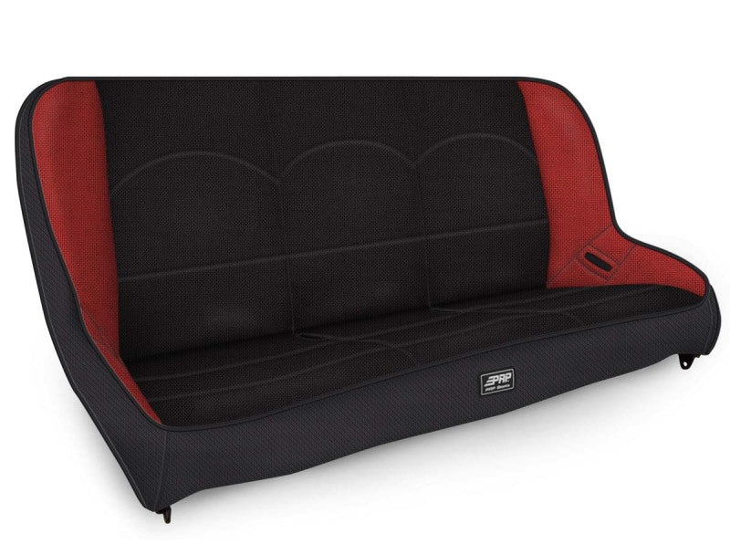 PRP Seats PRP Jeep JKU/JLU Low Back Rear Bench - Black/Red A3610-47-72 A3610-47-72 Photo - Primary