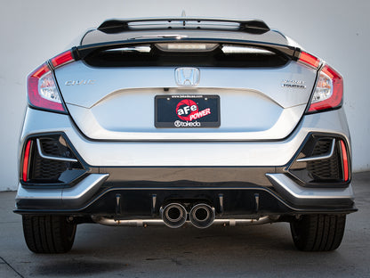 aFe Takeda 3in 304 SS Cat-Back Exhaust System w/Polished Tips 17-21 Honda Civic Sport L4-1.5L (t) 49-36624-P 49-36624-P Photo - Mounted