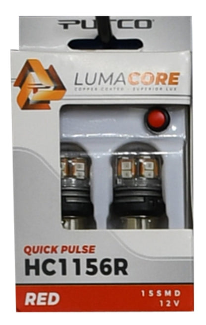 Putco LumaCore 1156 Red - Pair (x3 Strobe w/ Bright Stop) HC1156R HC1156R Photo - Primary