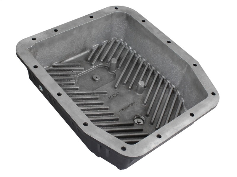 aFe Transmission Pan, Black w/ Machined Fins: Ford Trucks 93-08 (AODE/4R70 46-70222 Photo - Unmounted