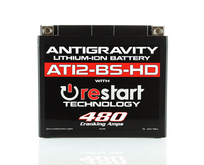 Antigravity Batteries Antigravity YT12-BS High Power Lithium Battery w/Re-Start AG-AT12BS-HD-RS AG-AT12BS-HD-RS Photo - Primary