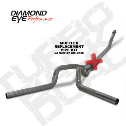 Diamond Eye Performance Diamond Eye KIT 4in TB MFLR RPLCMENT PIPE DUAL SS: 94-02 DODGE CUMMINS 5.9L K4214S-RP K4214S-RP Photo - Primary
