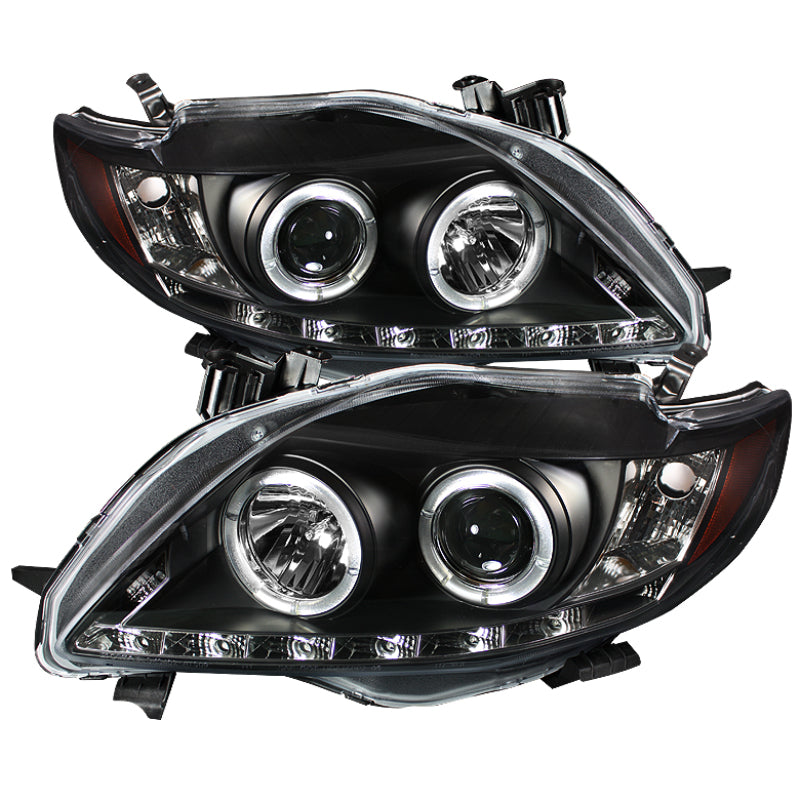 Spyder Toyota Corolla 09-10 Projector Headlights LED Halo DRL Blk High H1 Low H1 PRO-YD-TC09-DRL-BK 5032515 5032515 Photo - Primary